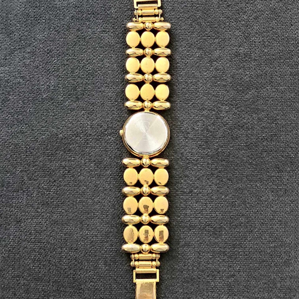 Vintage OPTICKS Celebrity Watch Quartz Oval Pearl Gold Tone Stainless Steel B… - Picture 10 of 11